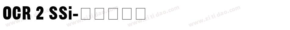 OCR 2 SSi字体转换